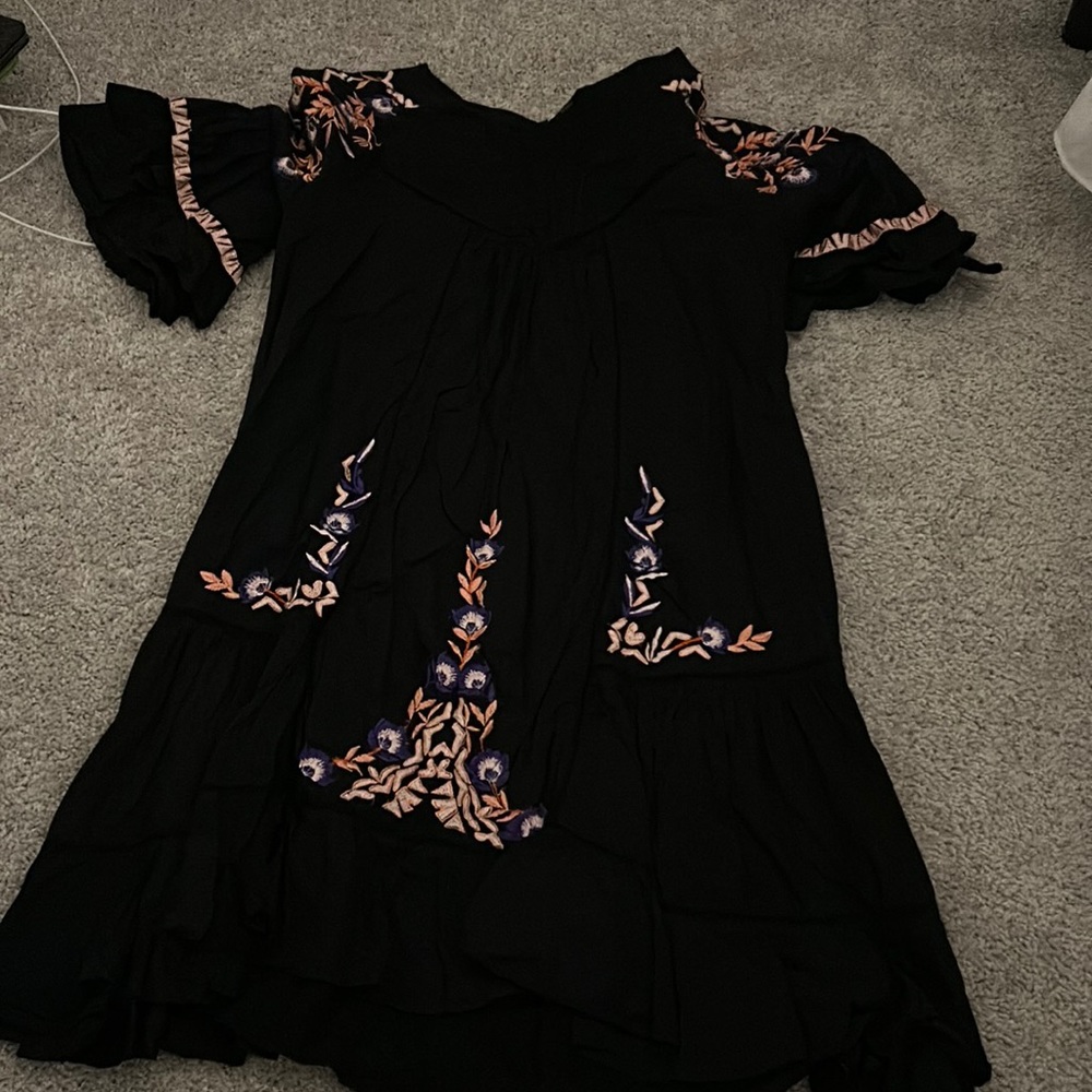 Free people black floral dress